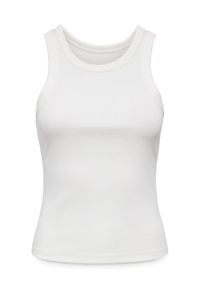 only - ONLY Top Val 2-Way 15371705 Biały Slim Fit. Kolor: biały. Materiał: bawełna #1