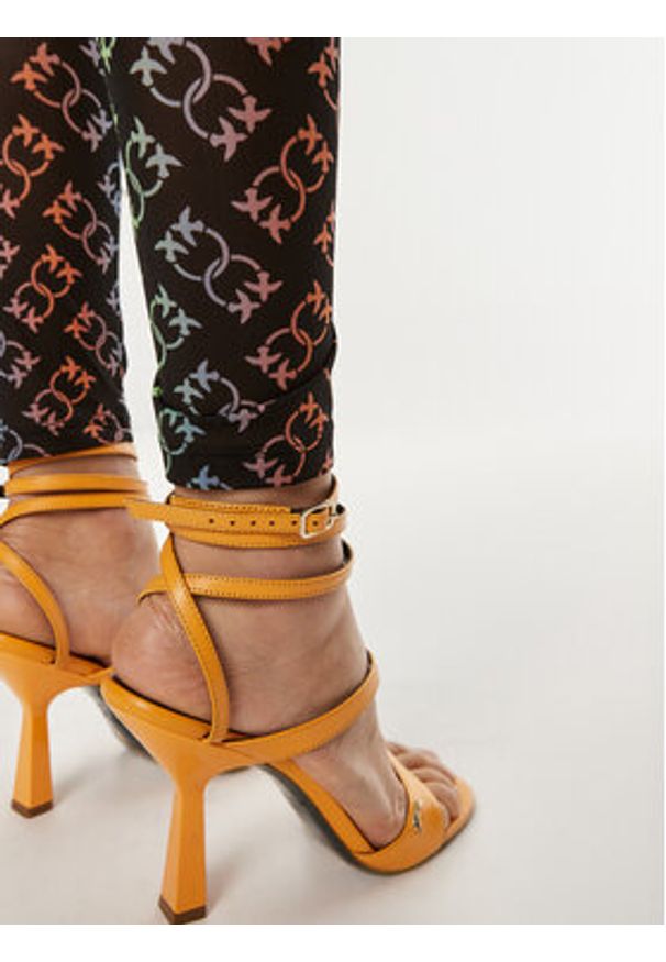 Pinko Legginsy Ginseng 100246 A1ZY Czarny Slim Fit. Kolor: czarny. Materiał: syntetyk