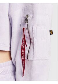 Alpha Industries Bluza 108041 Fioletowy Oversize. Kolor: fioletowy. Materiał: syntetyk #5