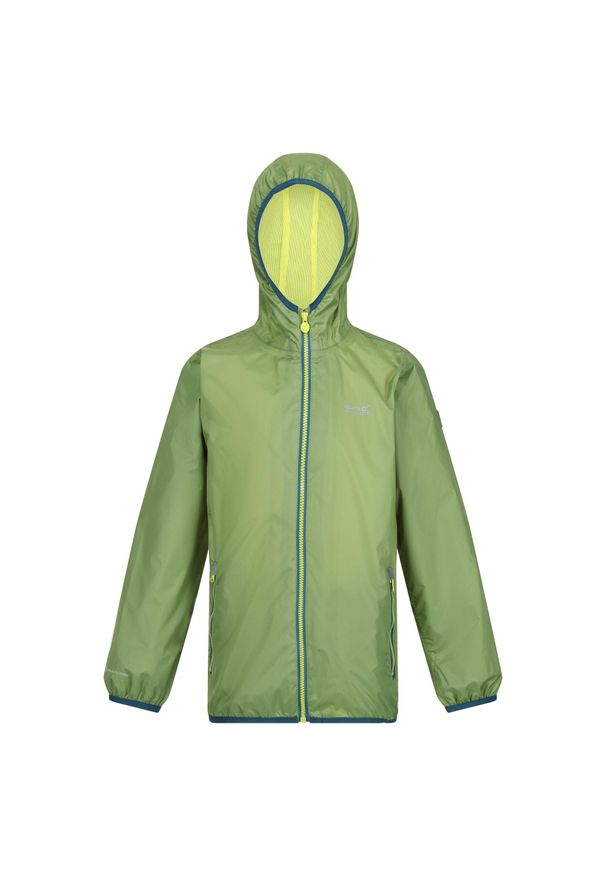 Regatta - Dziecięca Kurtka Przeciwdeszczowa Lever II. Kolor: zielony. Styl: sportowy. Sport: turystyka piesza