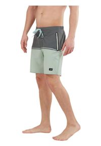 Szorty plażowe męskie FUNDANGO Morris Boardshort. Okazja: na plażę. Kolor: szary, wielokolorowy, zielony. Materiał: bawełna, poliester