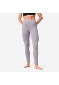DOMYOS - Legginsy do jogi i pilatesu Domyos. Kolor: szary, wielokolorowy, fioletowy. Materiał: elastan, poliamid, materiał. Sport: joga i pilates #1