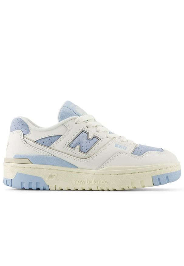 Buty młodzieżowe New Balance GSB550LB - niebieskie. Kolor: niebieski. Materiał: skóra, guma. Szerokość cholewki: normalna. Sport: koszykówka