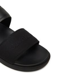 Calvin Klein Sandały Back Strap W/ Buckle Logo HM0HM01742 Czarny. Kolor: czarny. Materiał: skóra