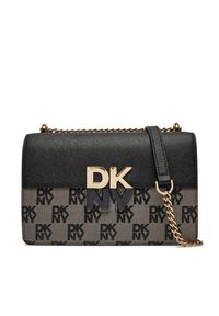 DKNY Torebka Echo Sm Chain Flap R423YE31 Czarny. Kolor: czarny. Materiał: skórzane #4