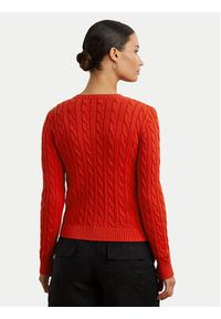 Lauren Ralph Lauren - LAUREN RALPH LAUREN Kardigan 200932225010 Czerwony Slim Fit. Kolor: czerwony. Materiał: bawełna #3