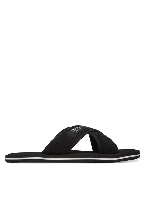 Jack & Jones - Jack&Jones Klapki Jfwkriskros 12274562 Czarny. Kolor: czarny. Materiał: materiał