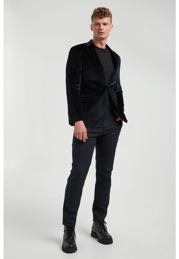 Karl Lagerfeld - Marynarka męska welurowa KARL LAGERFELD. Materiał: welur