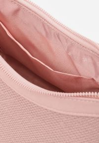 Born2be - Różowa Elegancka Torebka Bagietka na Ramię z Dodatkowym Paskiem Phalese. Kolor: różowy. Wzór: gładki. Styl: elegancki. Rodzaj torebki: na ramię #4