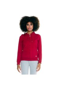 LEONE 1947 APPAREL - Damska bluza Leone z kapturem Basic zapinanym na zamek na całej długości. Typ kołnierza: kaptur. Kolor: czerwony, brązowy, wielokolorowy. Materiał: tkanina. Sport: fitness