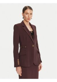 Elisabetta Franchi Marynarka GI-175-56E2 Bordowy Regular Fit. Kolor: czerwony. Materiał: syntetyk #1