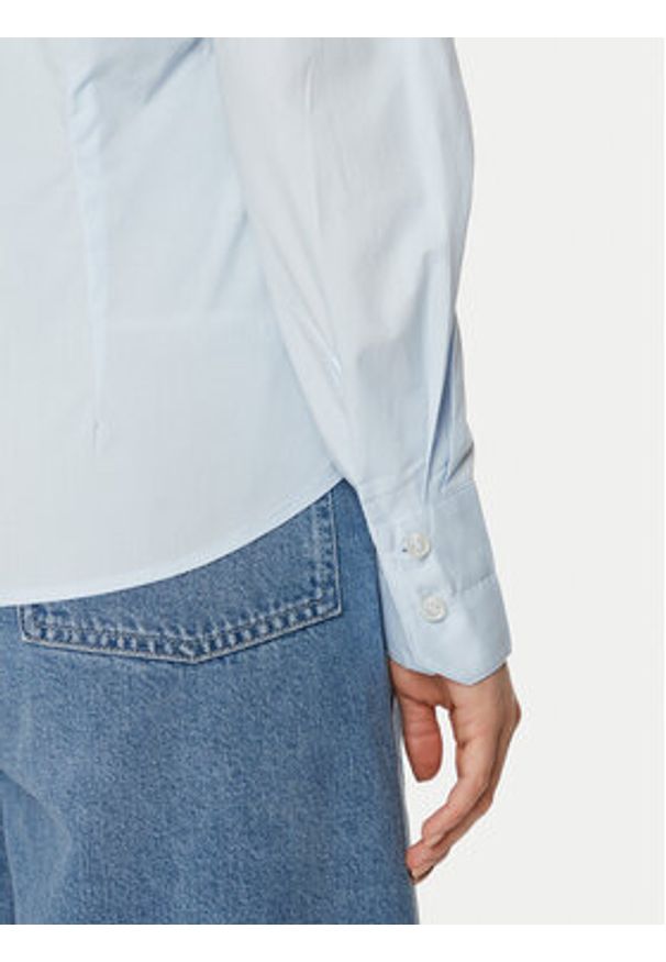 Vero Moda Koszula Anna 10318701 Błękitny Slim Fit. Kolor: niebieski. Materiał: bawełna