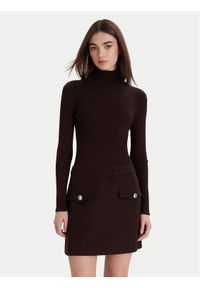 Morgan Sukienka dzianinowa 242-REGOYA Brązowy Slim Fit. Kolor: brązowy. Materiał: wiskoza #1