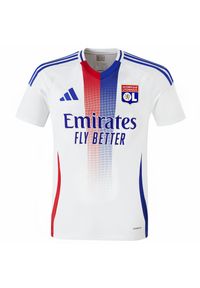 Adidas - Koszulka Olympique Lyonnais 24/25 Home. Kolor: biały. Materiał: materiał. Sport: piłka nożna