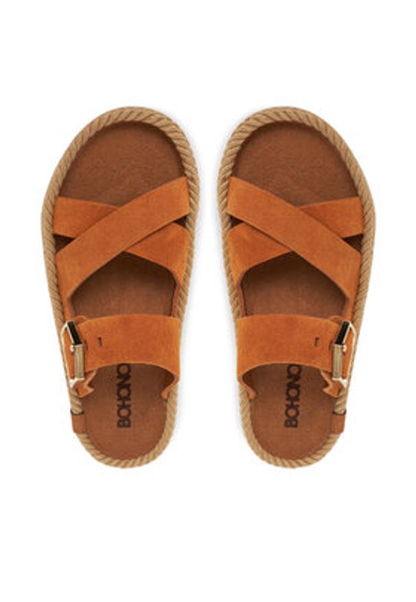 Bohonomad Klapki Sevilla SEV.12-00055 Brązowy. Kolor: brązowy. Materiał: skóra