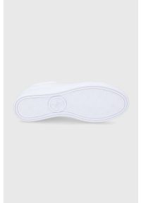 Guess Buty skórzane kolor biały na płaskiej podeszwie. Nosek buta: okrągły. Zapięcie: sznurówki. Kolor: biały. Materiał: skóra. Obcas: na płaskiej podeszwie #4
