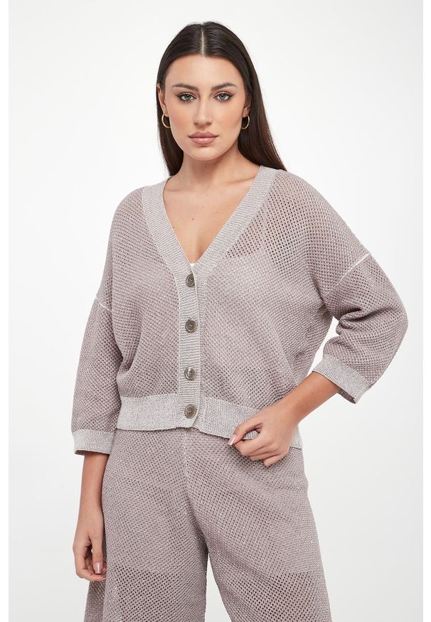 Kardigan damski lureksowy PESERICO