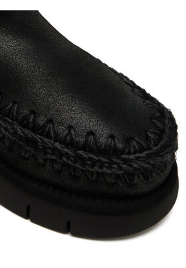 Mou Śniegowce MU.FW531002B Czarny. Kolor: czarny. Materiał: zamsz, skóra