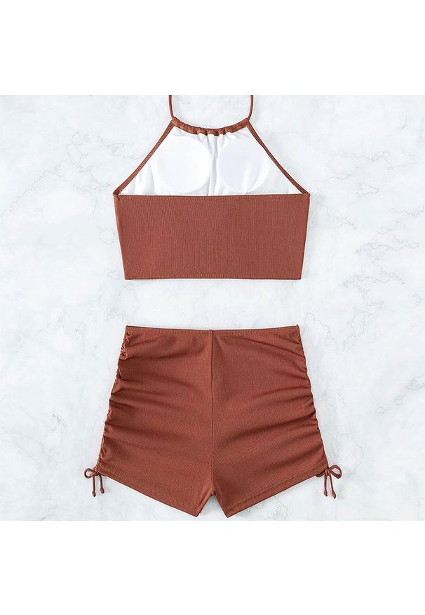 Intica - Strój kąpielowy dwuczęściowy szybkoschnący z regulacją Dragulina. Kolor: czarny. Materiał: materiał