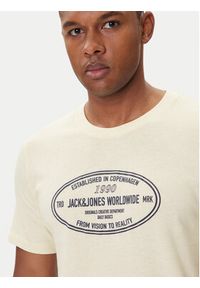 Jack & Jones - Jack&Jones T-Shirt York 12283800 Écru Relaxed Fit. Materiał: bawełna