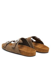 Tory Burch Klapki Mellow Slide 171151 Brązowy. Kolor: brązowy. Materiał: skóra, zamsz #6