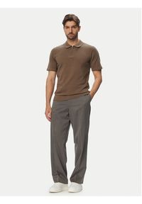 Jack & Jones Polo Milano 12304870 Brązowy jasny Regular Fit. Typ kołnierza: polo. Kolor: brązowy. Materiał: bawełna #5