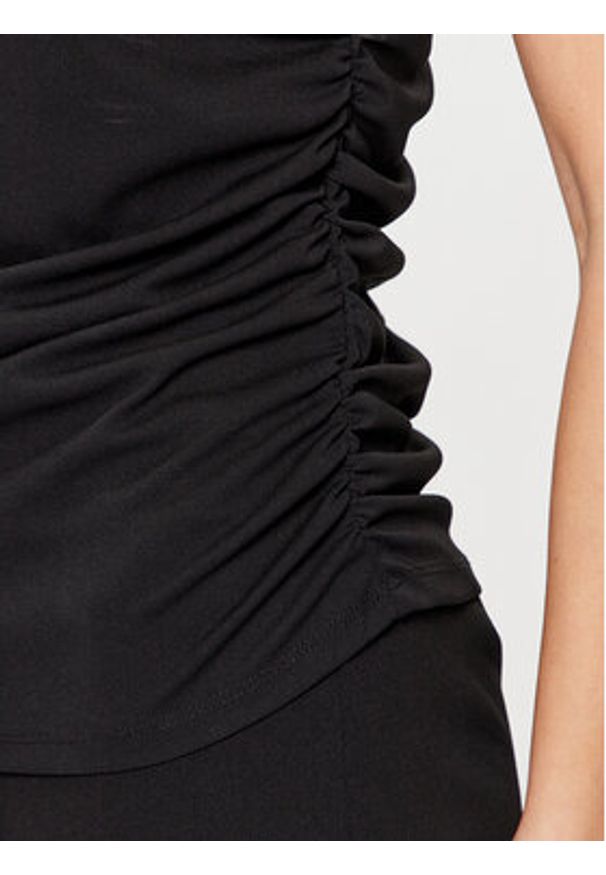 DKNY Top P3AH7QKR Czarny Regular Fit. Kolor: czarny. Materiał: syntetyk