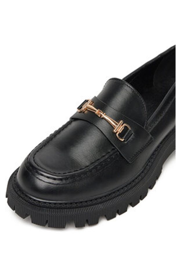 DeeZee Loafersy 13027-12 Czarny. Kolor: czarny. Materiał: skóra