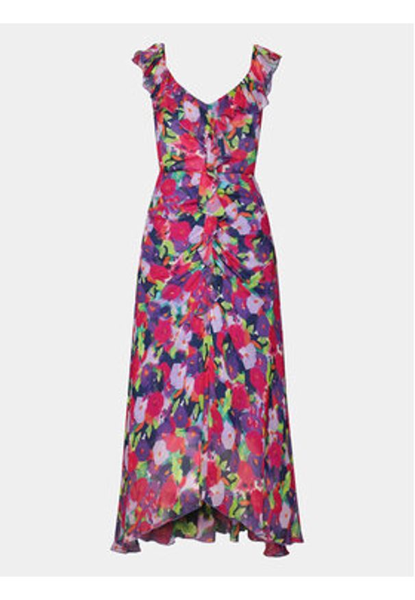 Nissa Sukienka letnia RC14754 Kolorowy Regular Fit. Materiał: wiskoza. Wzór: kolorowy. Sezon: lato