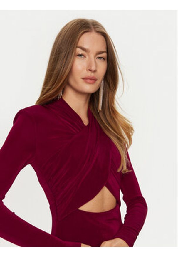 BARDOT Sukienka wieczorowa Reno 58742DB Czerwony Slim Fit. Kolor: czerwony. Materiał: syntetyk. Styl: wizytowy