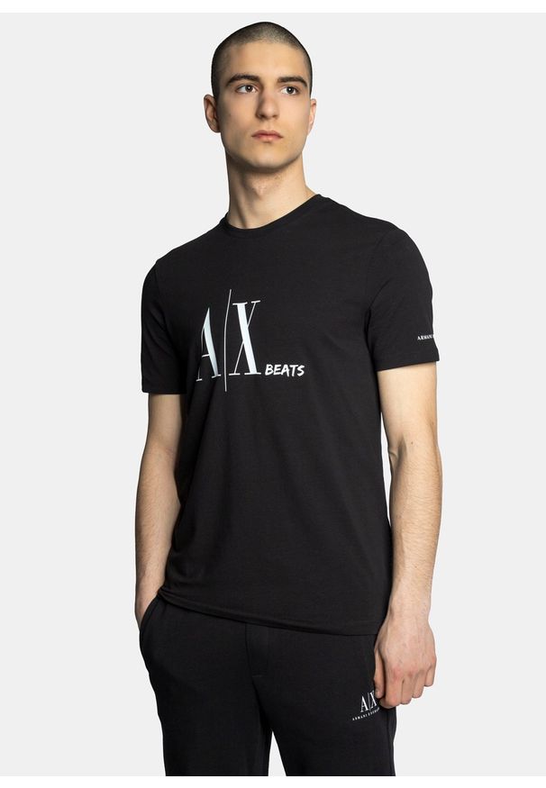 Koszulka męska czarna Armani Exchange 3LZTCZ ZJE6Z 1200. Kolor: czarny