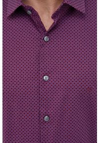 Calvin Klein Koszula męska kolor fioletowy slim z kołnierzykiem klasycznym. Typ kołnierza: kołnierzyk klasyczny. Kolor: fioletowy. Materiał: tkanina. Styl: klasyczny #5