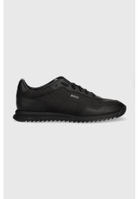 BOSS sneakersy Zayn kolor czarny 50502884. Nosek buta: okrągły. Zapięcie: sznurówki. Kolor: czarny. Materiał: guma #1
