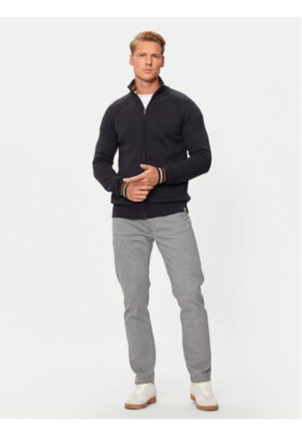 INDICODE Sweter Samson 35-769 Granatowy Regular Fit. Kolor: niebieski. Materiał: bawełna