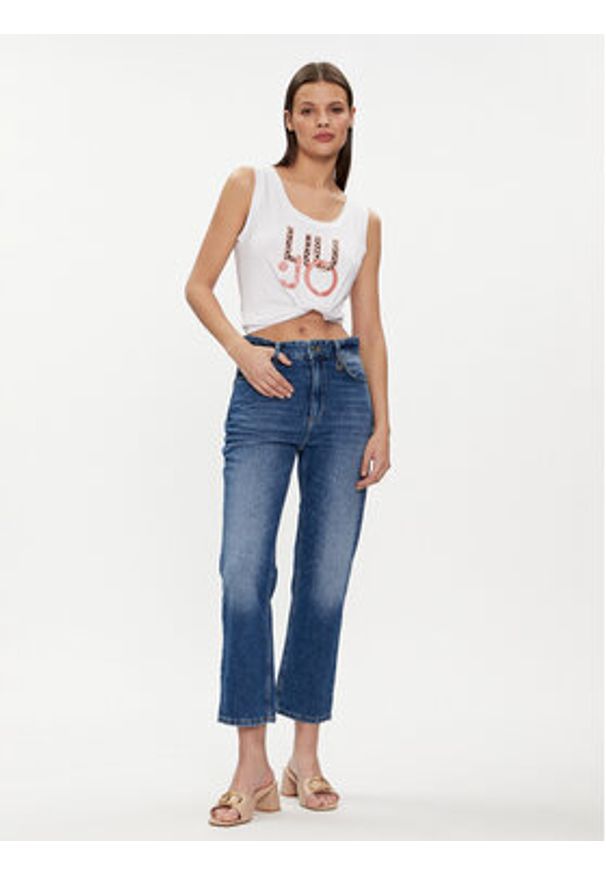 Liu Jo Top VA4117 JS360 Biały Regular Fit. Kolor: biały. Materiał: wiskoza