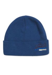 Czapka zimowa męska Superdry Orange Label Beanie. Kolor: niebieski. Materiał: bawełna. Sezon: zima #1