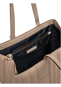TOMMY HILFIGER - Tommy Hilfiger Torebka Th Feminine Tote AW0AW17452 Beżowy. Kolor: beżowy. Materiał: skórzane