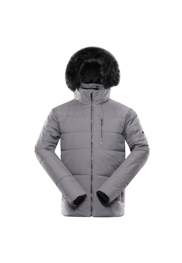 ALPINE PRO - Męska wodoodporna kurtka zimowa Alpine Pro Loder. Kolor: szary. Sezon: zima. Sport: turystyka piesza