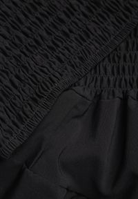 Born2be - Czarny Komplet z Bawełną Bluzka Hiszpanka z Bufiastymi Rękawami Spódnica z Gumką w Pasie Testarae. Kolor: czarny. Materiał: bawełna. Wzór: jednolity #5