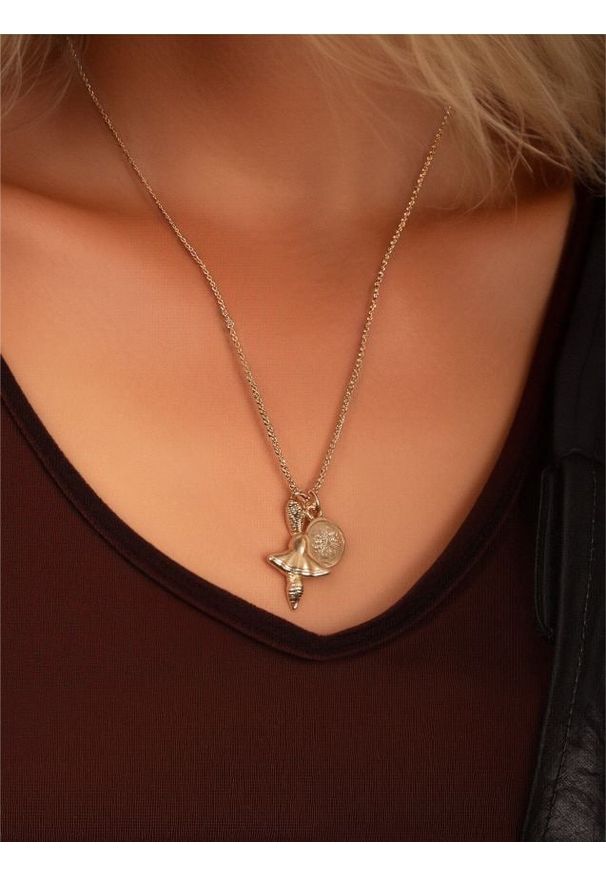 Sinsay - Naszyjnik z zawieszkami - złoty. Materiał: złote. Kolor: złoty