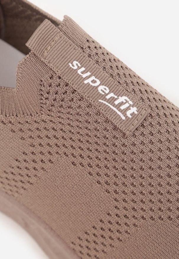 Born2be - Ciemnobeżowe Wsuwane Buty Sportowe Sneakersy z Siateczkową Cholewką Luthro. Okazja: na co dzień. Zapięcie: bez zapięcia. Kolor: beżowy. Materiał: jeans. Szerokość cholewki: normalna