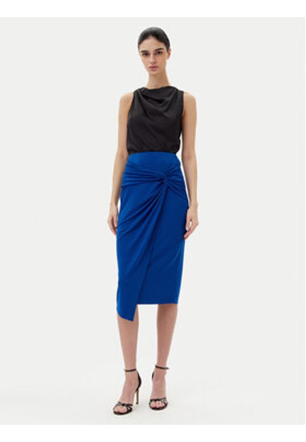 Rinascimento Spódnica CFC0123489003 Niebieski Regular Fit. Kolor: niebieski. Materiał: syntetyk