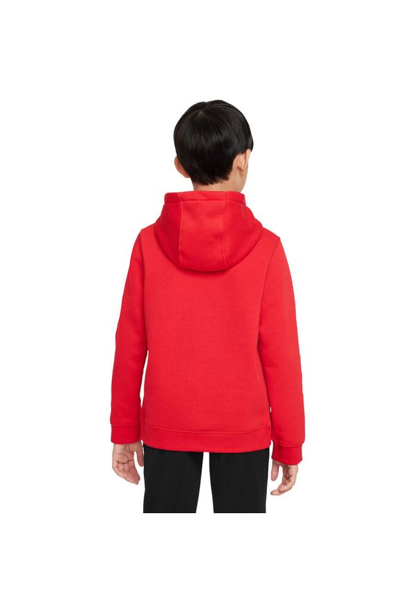 Nike - Bluza Z Kapturem Dziecięca Polar Park 20. Typ kołnierza: kaptur. Kolor: czerwony. Materiał: polar