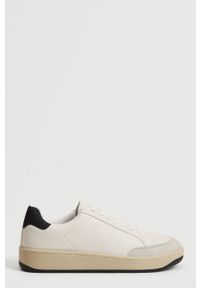 Mango Man Buty Fasano kolor biały. Nosek buta: okrągły. Zapięcie: sznurówki. Kolor: biały. Materiał: guma #1