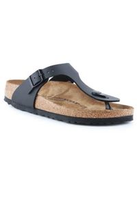 Japonki damskie Birkenstock Gizeh Bf Black. Kolor: szary, wielokolorowy, beżowy, brązowy. Materiał: materiał, syntetyk