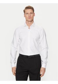 BOSS Koszula H-Hank 50543677 Biały Slim Fit. Kolor: biały. Materiał: bawełna #1