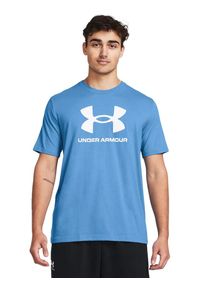 Koszulka fitness męska Under Armour t-shirt Logo Short. Kolor: niebieski. Sport: fitness