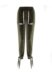 CUORI e PICCHE - Ciemnozielone spodnie dresowe Full. Kolor: zielony. Materiał: dresówka #2