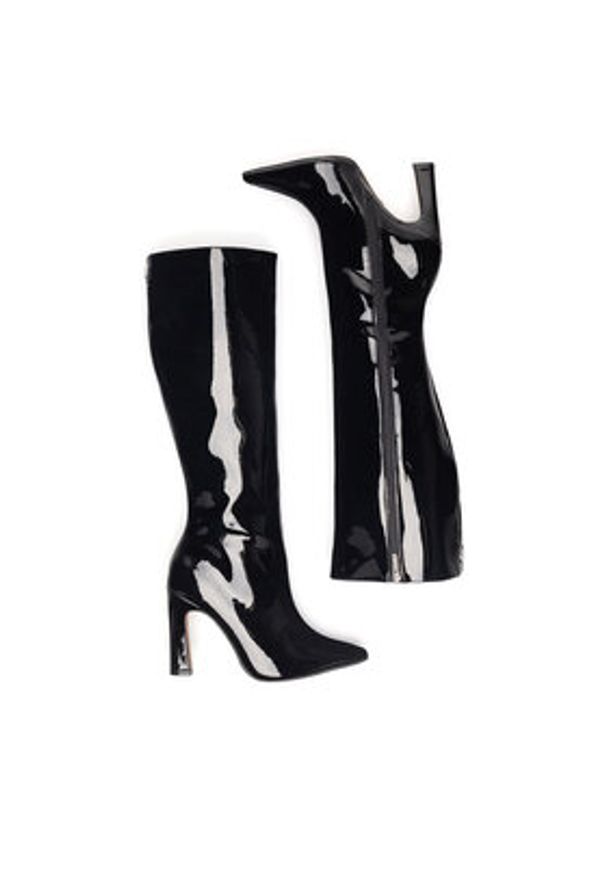 Nine West Kozaki SJ3645-1 Czarny. Kolor: czarny. Materiał: materiał