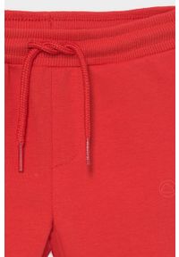 Mayoral - Spodnie dziecięce. Kolor: czerwony. Materiał: bawełna, poliester, dzianina, elastan. Wzór: gładki #2